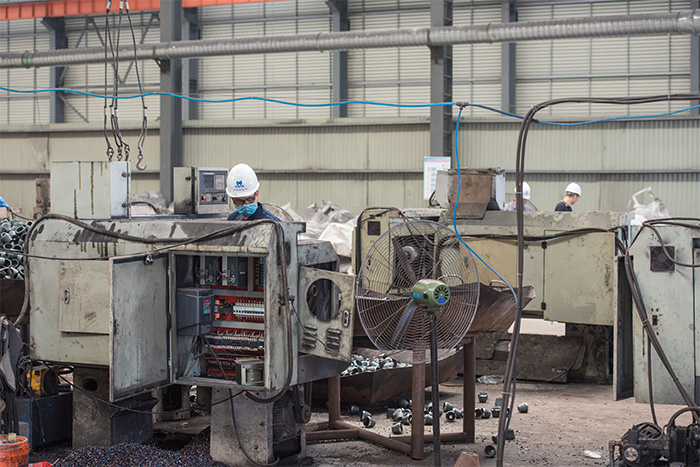 无锡网架配件-锥头加工车间